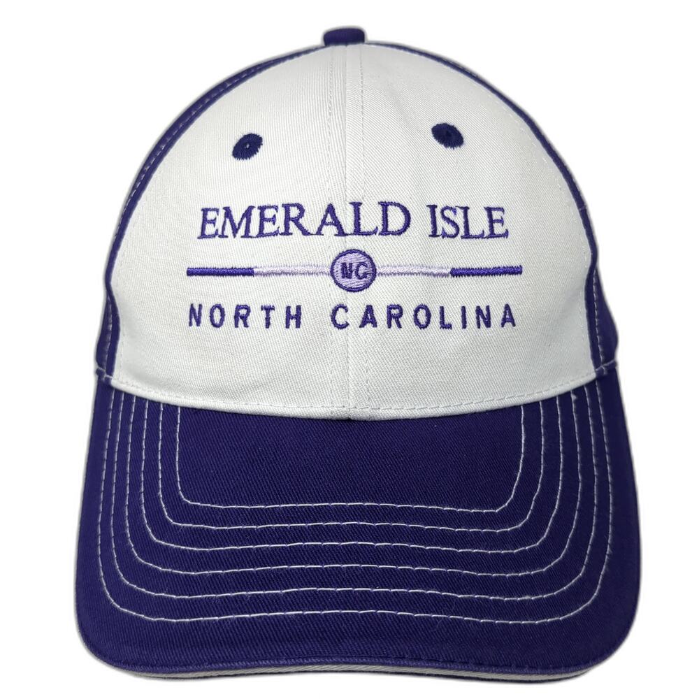 Emerald Isle North Carolina Strapback Baseball Cap Purple OS Royal Resortwear